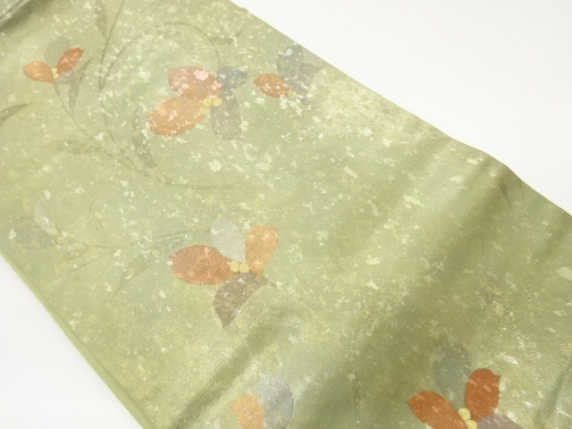 JAPANESE NAGOYA OBI / WOVEN FLOWER